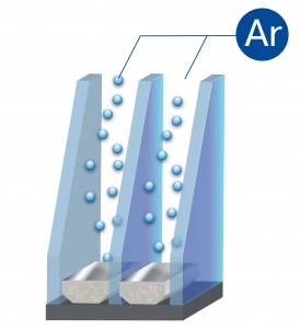 low energy glass and argon gas